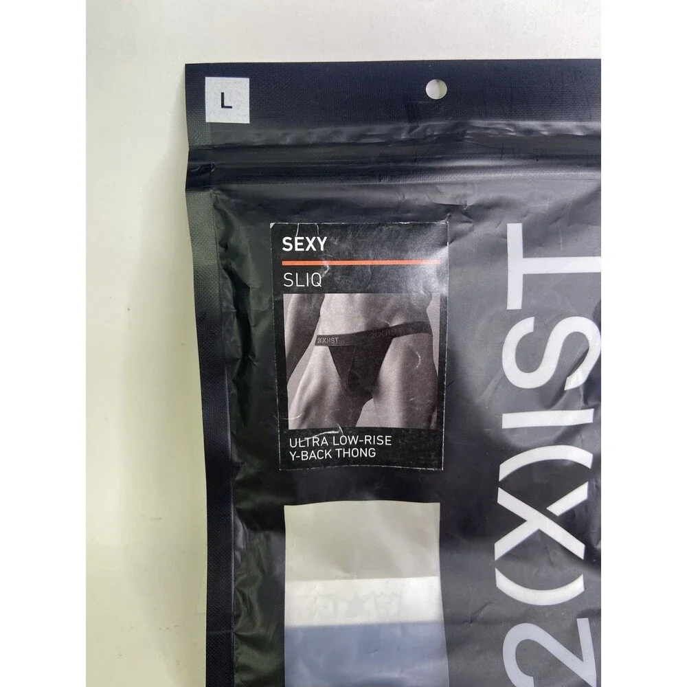 2xist Sexy Sliq Ultra Low Rise Y-Back Thong Wave Bittersweet Mens Size L